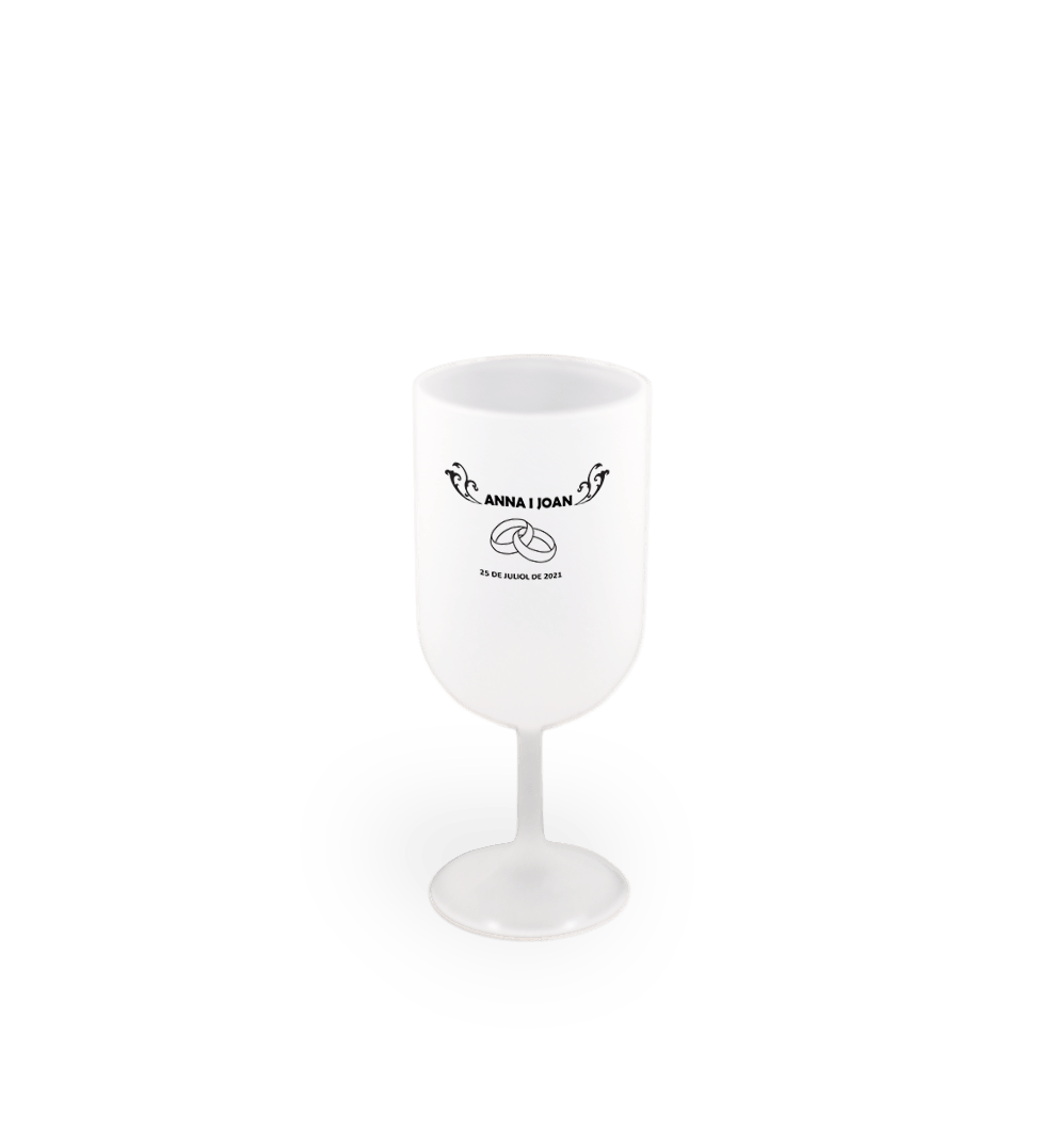 Copa Vino Reutilizable y Personalizable en Serigrafia ( 1 tinta ) - Imagen 2