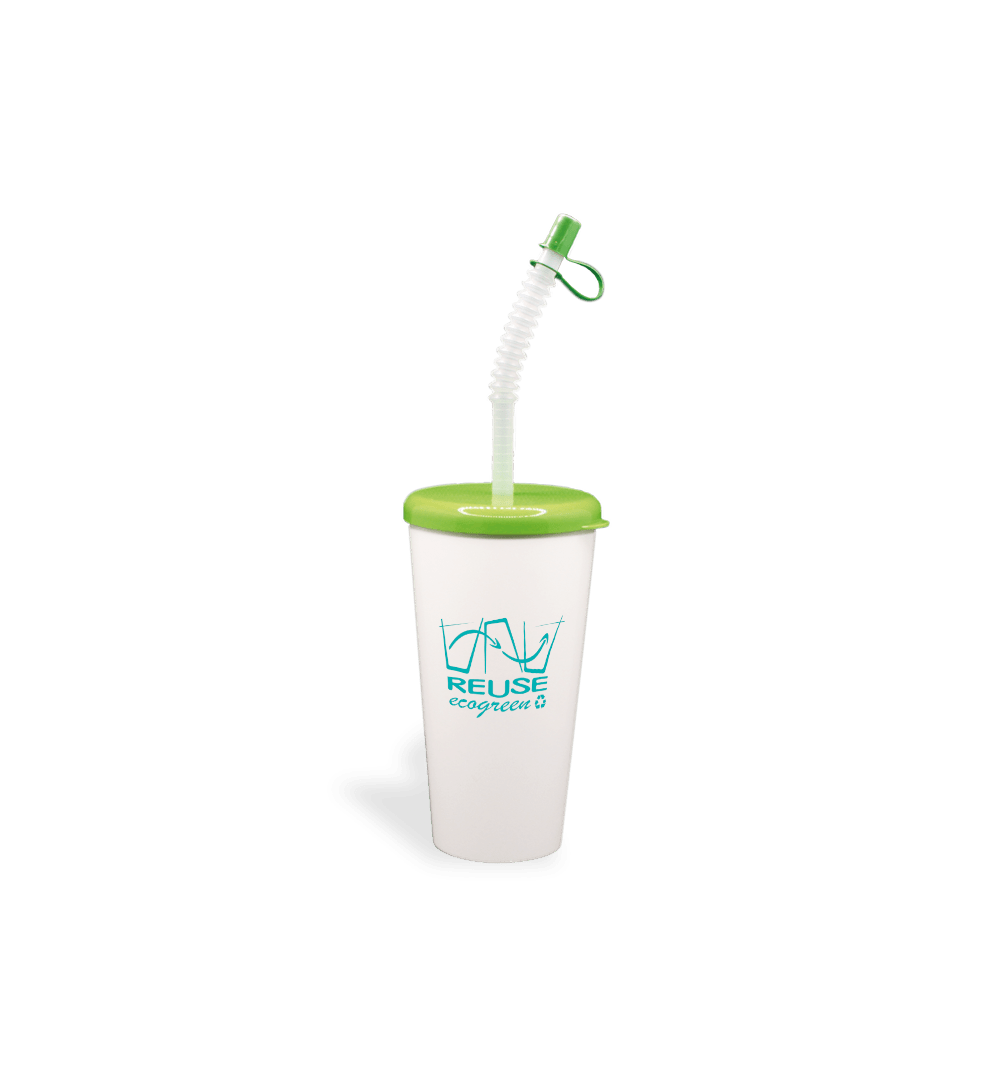 Vaso de 60cl Personalizable y reutilizable a todo color (IML) Con tapa y tapón - Imagen 5