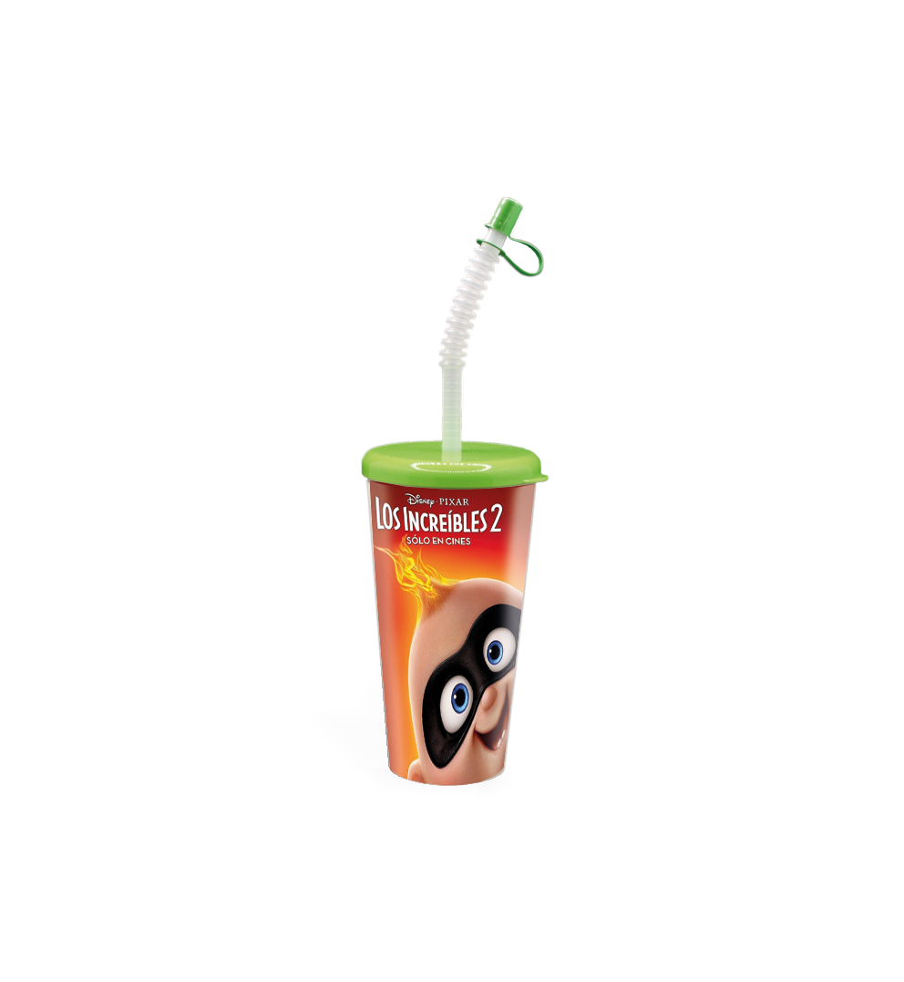 Vaso de 60cl Personalizable y reutilizable a todo color (IML) Con tapa y tapón